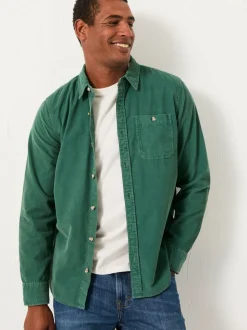 FatFace Emerald Green Long Sleeve Cord Shirt