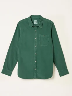 FatFace Emerald Green Long Sleeve Cord Shirt