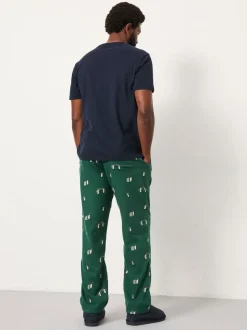 FatFace Emerald Green Penguin Print Pyjama Bottoms