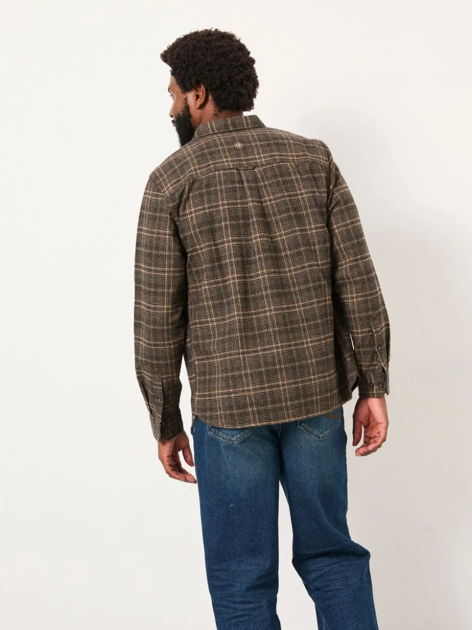 FatFace Felton Brown Long Sleeve Check Shirt