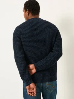 FatFace Fife Navy Knitted Crew Jumper
