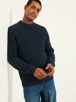 FatFace Fife Navy Knitted Crew Jumper