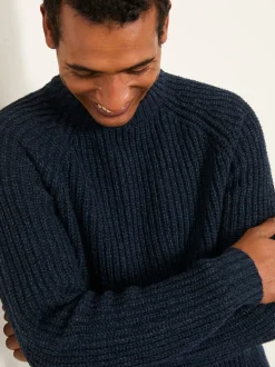 FatFace Fife Navy Knitted Crew Jumper