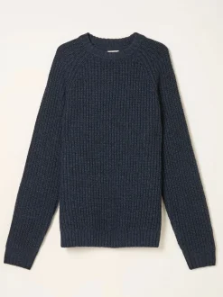 FatFace Fife Navy Knitted Crew Jumper