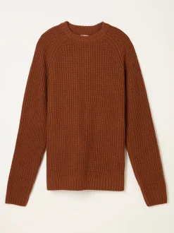 FatFace Fife Terracotta Knitted Crew Jumper