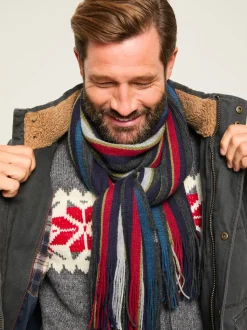 FatFace Finn Multi Stripe Scarf