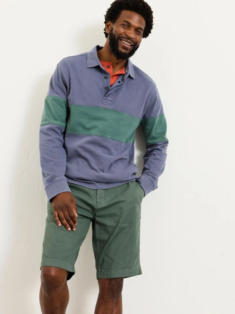 FatFace Green Stow Garment Dye Chino Shorts