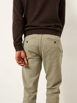 FatFace Green Straight Fit Twill Coastal Chino Trousers