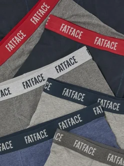 FatFace Grey & Blue Classic Boxers 7 Pack