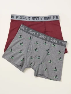 FatFace Grey 2 Pack Guinness Boxers