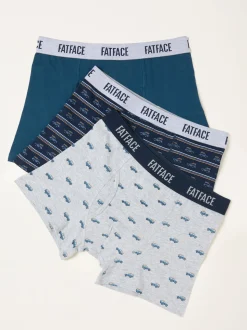FatFace Grey Off Roader 3 Pack Boxers