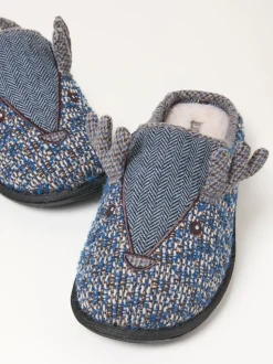 FatFace Grey Spencer Stag Slipper