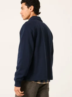 FatFace Harrington Navy Harrington Sweat Jacket