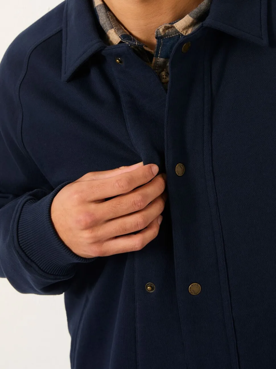 FatFace Harrington Navy Harrington Sweat Jacket
