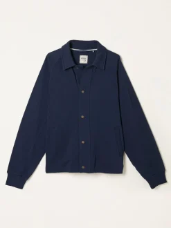 FatFace Harrington Navy Harrington Sweat Jacket