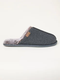 FatFace Harvey Grey Check Mule