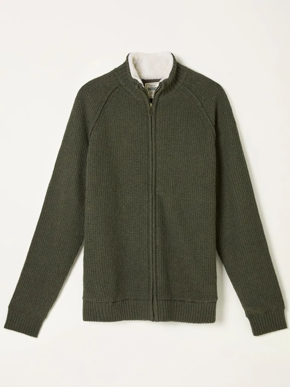 FatFace Harwick Khaki Green Zip Through Bomber