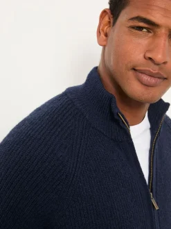 FatFace Harwick Navy Zip Through Bomber