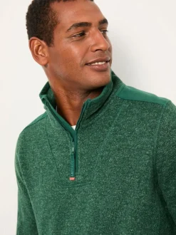 FatFace Haxby Emerald Green Half Zip Sweat