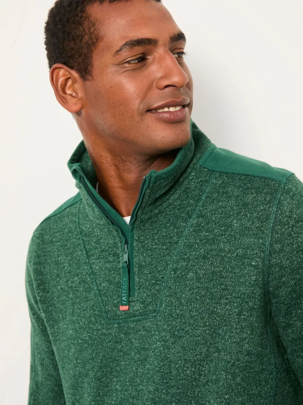FatFace Haxby Emerald Green Half Zip Sweat