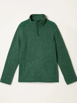 FatFace Haxby Emerald Green Half Zip Sweat