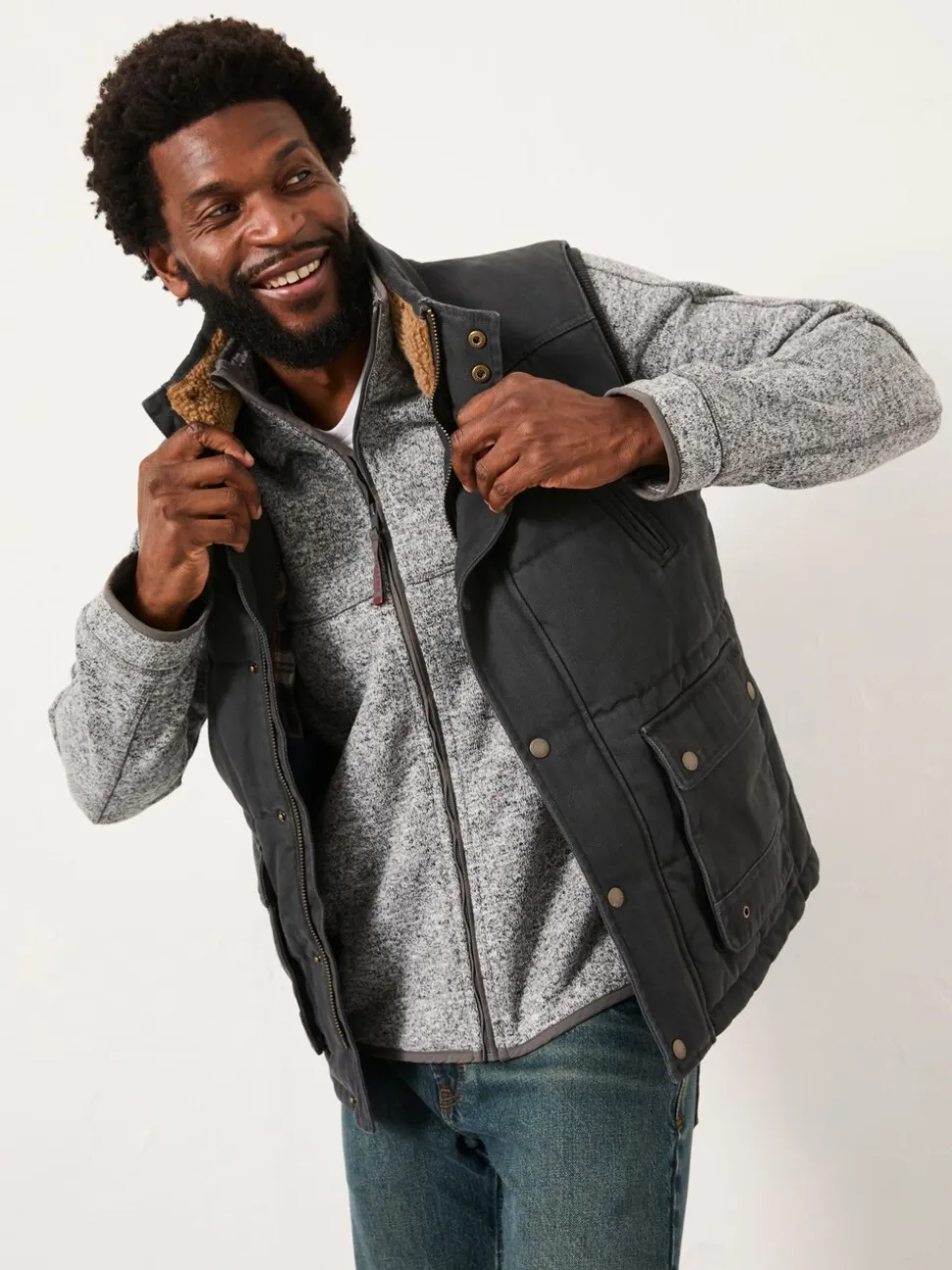 FatFace Haxby Grey Zip Through Sweat