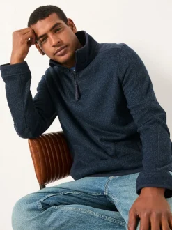 FatFace Haxby Navy Half Zip Sweat