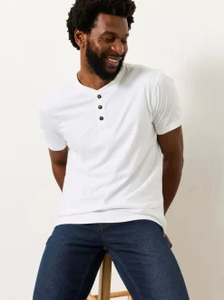 FatFace Henley White Short Sleeve Tshirts 2 Pack
