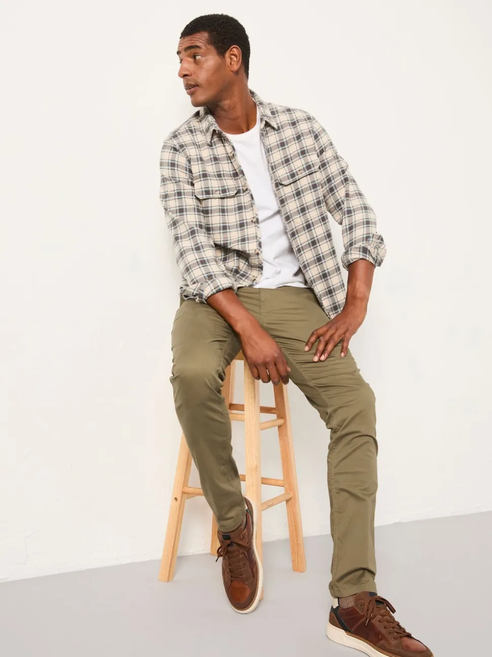FatFace Heyshott Green Slim Chinos