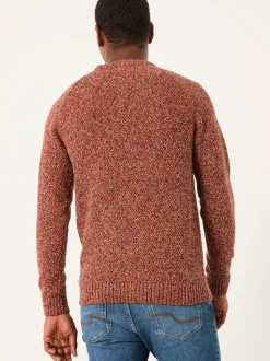 FatFace Hove Red Crew Neck Knitted Jumper