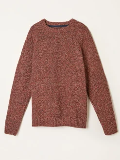 FatFace Hove Red Crew Neck Knitted Jumper