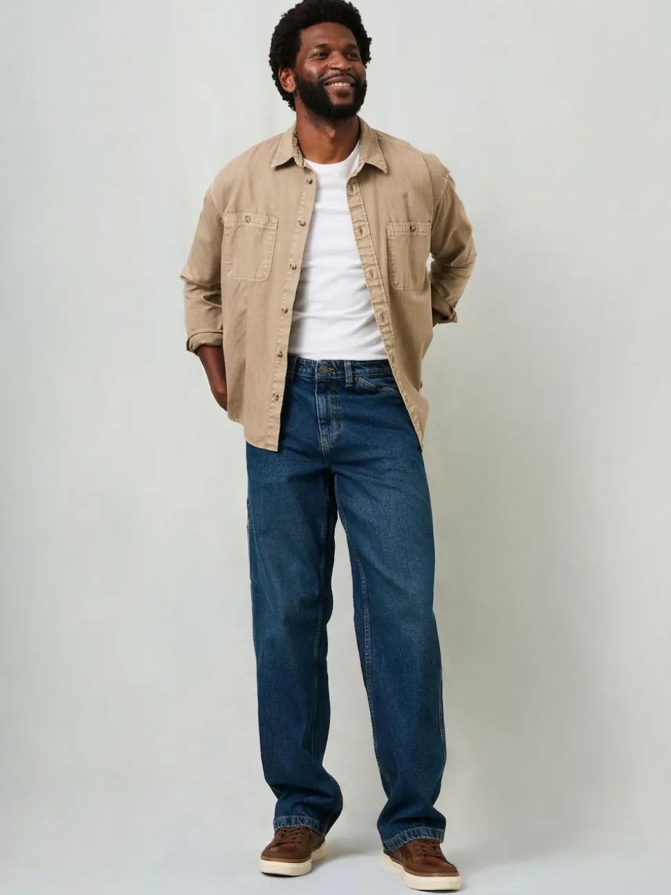 FatFace Indigo Blue Loose Fit Utility Jeans