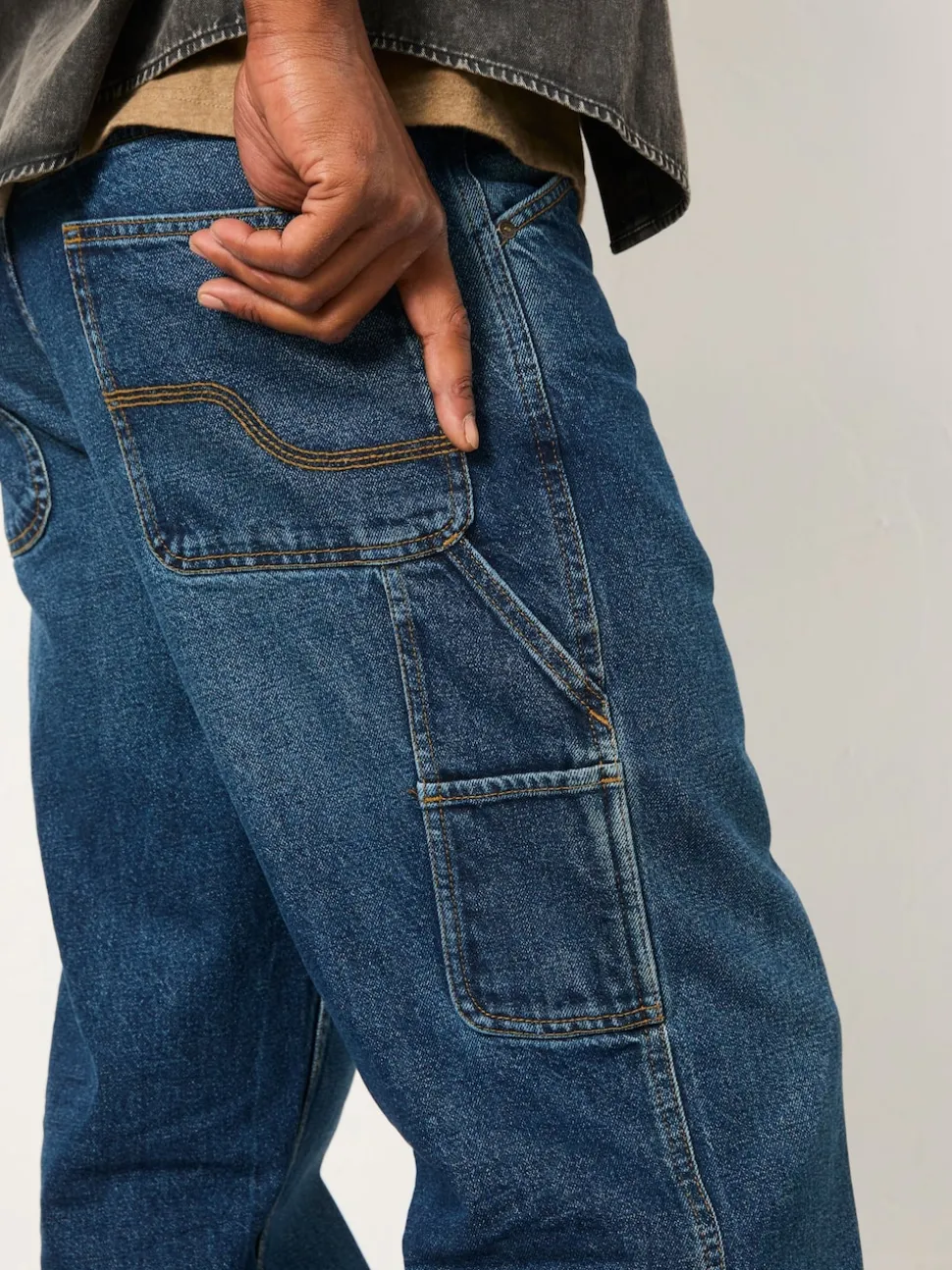FatFace Indigo Blue Loose Fit Utility Jeans