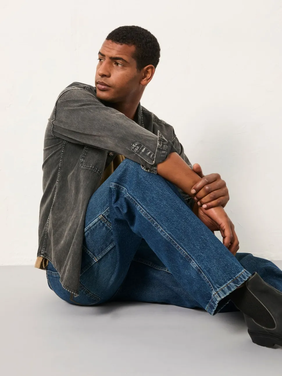FatFace Indigo Blue Loose Fit Utility Jeans