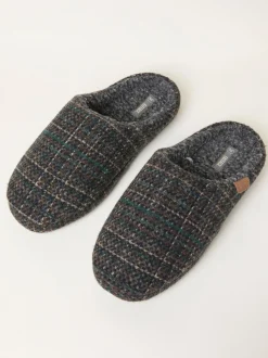 FatFace Jamieson Grey Slipper