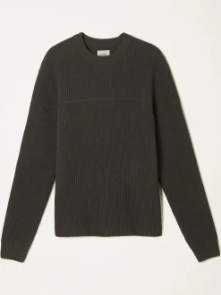 FatFace Kelbrook Chocolate Brown Knitted Crew Neck Jumper