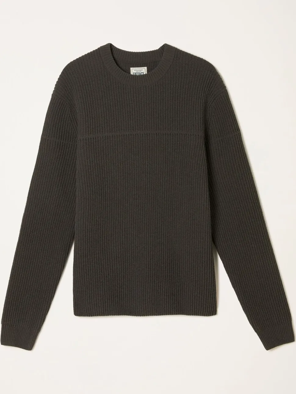 FatFace Kelbrook Chocolate Brown Knitted Crew Neck Jumper