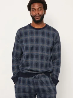 FatFace Kemble Navy Check Jumper