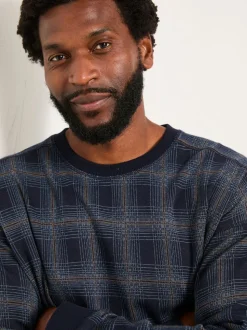 FatFace Kemble Navy Check Jumper