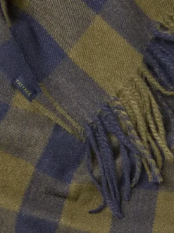FatFace Khaki Green Buffalo Check Scarf