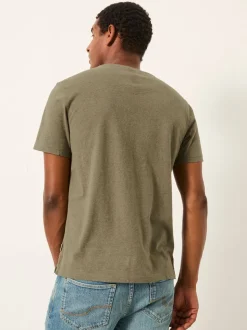 FatFace Khaki Green Snow Bike Graphic T-Shirt