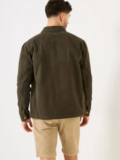 FatFace Khaki Green Washed Canvas Garment Dye Chore Jacket
