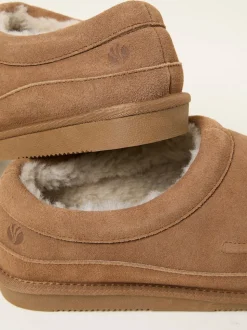 FatFace Lewis Tan Brown Suede Mule