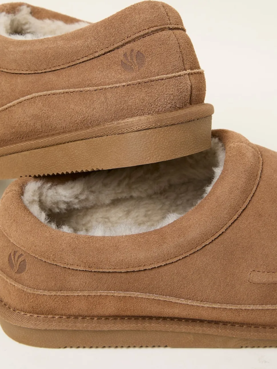 FatFace Lewis Tan Brown Suede Mule