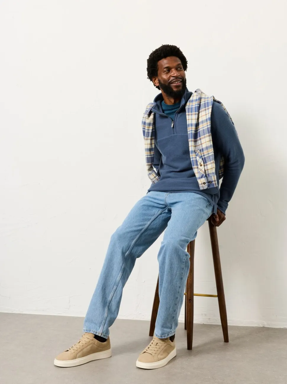 FatFace Light Blue Tapered Fit Jeans