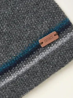 FatFace Luca Grey Waffle Beanie
