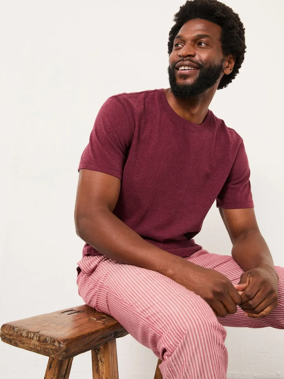 FatFace Lulworth Claret Short Sleeve T-Shirt