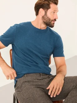 FatFace Lulworth Dark Teal Blue Short Sleeve T-Shirt