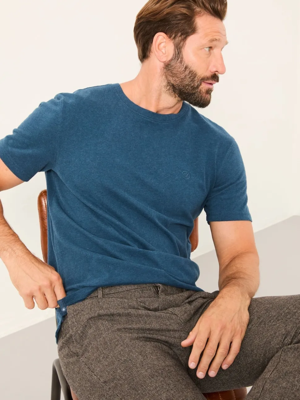 FatFace Lulworth Dark Teal Blue Short Sleeve T-Shirt