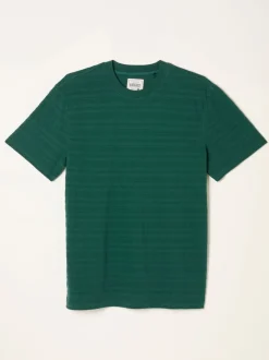 FatFace Lulworth Emerald Green Textured T-Shirt